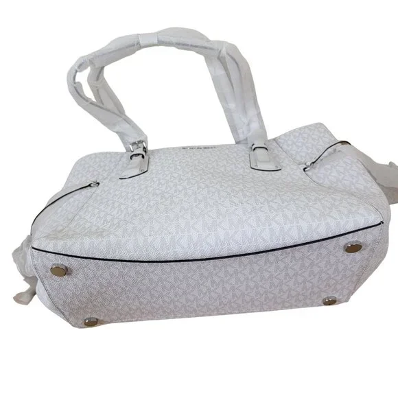 Michael Kors Jet Set East West Top Zip Signature Logo Tote Bag - Picture 10 of 11